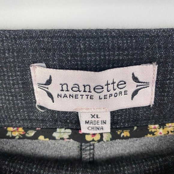 Nanette by Nanette Lepore Dark Gray Ponte Knit Career Pants Size XL Pull On - Picture 4 of 9